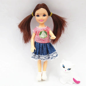 Planet Gates 7 5 Inch Mini Kelly Doll Accessories Fashion Chelsea Doll Clothes Party Grown Outfits Kids Girls Toys for Children Birthday Gift