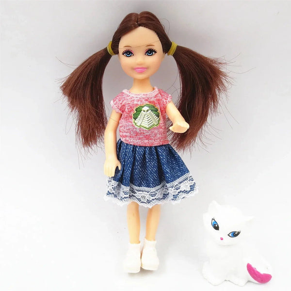 Planet Gates 7 5 Inch Mini Kelly Doll Accessories Fashion Chelsea Doll Clothes Party Grown Outfits Kids Girls Toys for Children Birthday Gift