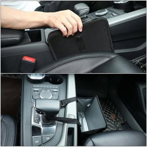 Planet Gates 7.57 L Hanging Car Trash Can, Armrest Box Hanging Garbage Basket, 2 Gallons Waterproof Black Litter Garbage Organizer Car Interior Accessories