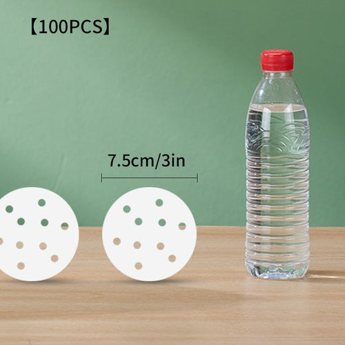 Planet Gates 7.5cm/3in 100pcs Non-Stick Steamer Paper for Healthy and Easy Cooking - Food Grade Disposable Steamer Cloth for Air Fryer, Oven, and Baking - Easy Cleanup and Safe Use