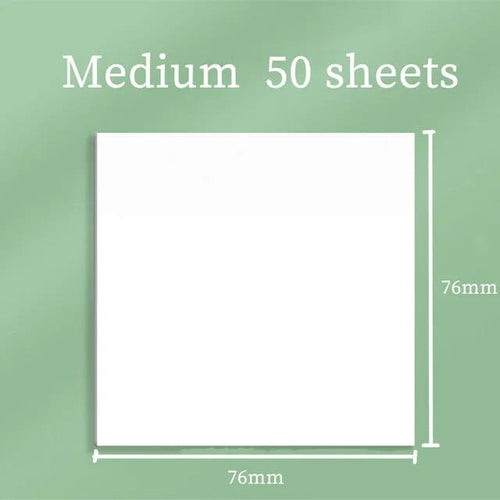 Planet Gates 7.6 x 7.6cm 50PCS 50PCS Transparent Sticky Notes Memo Pad Art Paper Student School Office Stationary Non-Covering Index Stickers Planner Notepad