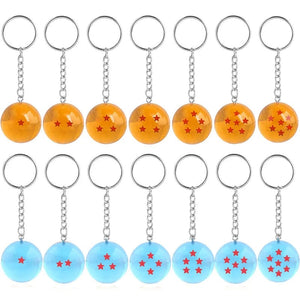 Planet Gates 7 Blue Anime Dragon Ball Series Keychain Charms Accessories 1 2 3 4 5 6 7 Star Dragon Balls Cosplay Keyring Pendant Holder Toys Gift