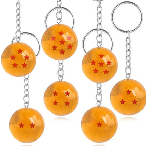 Planet Gates 7 Blue Anime Dragon Ball Series Keychain Charms Accessories 1 2 3 4 5 6 7 Star Dragon Balls Cosplay Keyring Pendant Holder Toys Gift