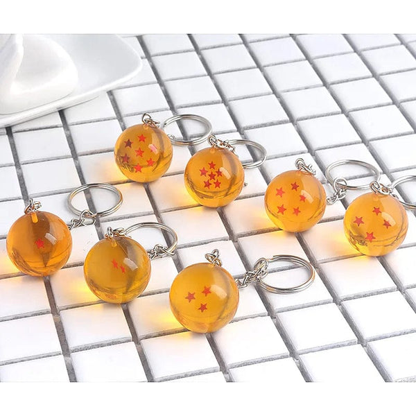 Planet Gates 7 Blue Anime Dragon Ball Series Keychain Charms Accessories 1 2 3 4 5 6 7 Star Dragon Balls Cosplay Keyring Pendant Holder Toys Gift