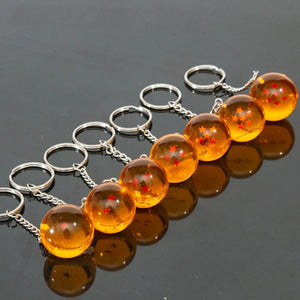 Planet Gates 7 Blue Anime Dragon Ball Series Keychain Charms Accessories 1 2 3 4 5 6 7 Star Dragon Balls Cosplay Keyring Pendant Holder Toys Gift