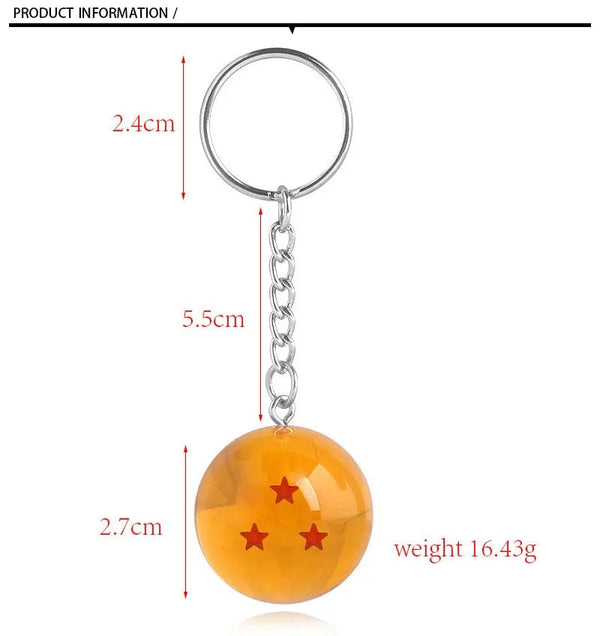 Planet Gates 7 Blue Anime Dragon Ball Series Keychain Charms Accessories 1 2 3 4 5 6 7 Star Dragon Balls Cosplay Keyring Pendant Holder Toys Gift