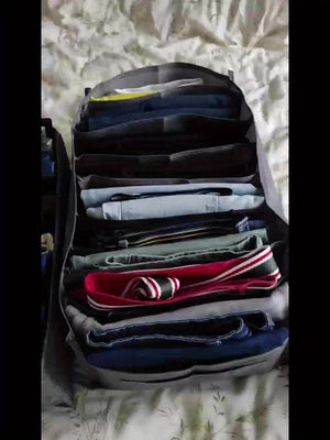 Planet Gates 7 Grids-6 Pack 6pcs Pants Drawer Storage Basket With Grids, Non Woven Storage Box For Clothes, Underwear, Towels, Space Saving Storage Organizer For Travel, Home, Dorm, Bedroom, Closet, Wardrobe