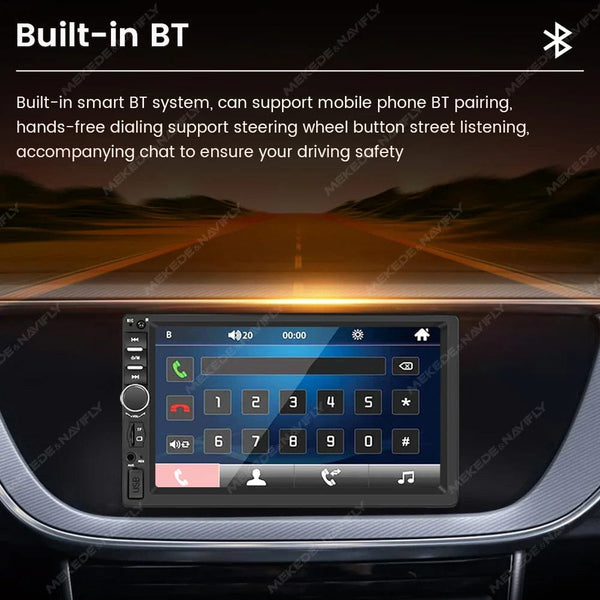 Planet Gates 7 inch HD Touch Screen Universal Car Radio MP5 Multimedia Video Player Support BT SWC TF Camera FM radio MirrorLink carplay