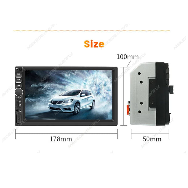 Planet Gates 7 inch HD Touch Screen Universal Car Radio MP5 Multimedia Video Player Support BT SWC TF Camera FM radio MirrorLink carplay