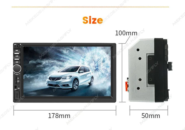 Planet Gates 7 inch HD Touch Screen Universal Car Radio MP5 Multimedia Video Player Support BT SWC TF Camera FM radio MirrorLink carplay