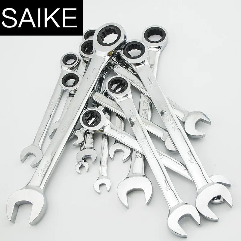 Planet Gates 7 pieces set Ratchet Metric Wrenches Torque Universal Spanners for Car Repair Hand Tools