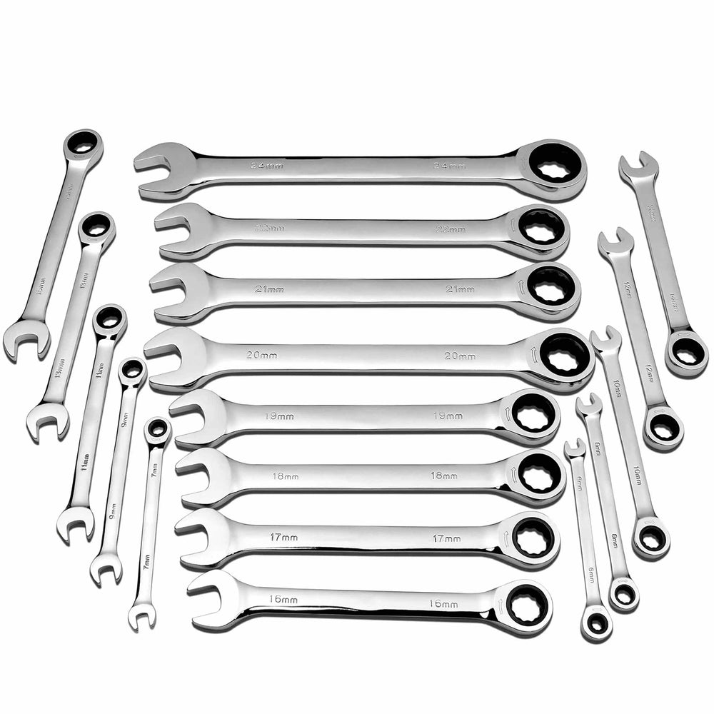 Planet Gates 7 pieces set Ratchet Metric Wrenches Torque Universal Spanners for Car Repair Hand Tools