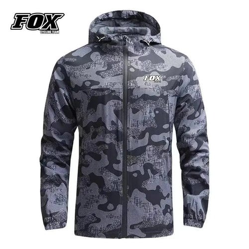 Planet Gates 7 / S Windbreaker MTB Jacket FOX Cycling Team Road Mountain Bike Raincoat Men's Bicycle Hooded Clothing Cortavientos Ciclismo Hombre