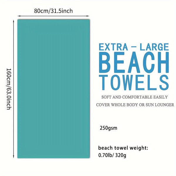 Planet Gates 7-Teal / 63*31.5in/80*160cm 1pc Customized Beach Towel, Absorbent Beach Towel, Large Summer Beach Blanket, Gift For Beach Pool Party, Beach Essentials