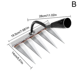 Planet Gates 7 teeth / China Gardening Hoe Weeding Rake Steel Farm Tool Grasping Raking Level Loosen Soil Harrow Clean Leaves Collect Weeds Agricultural Tool