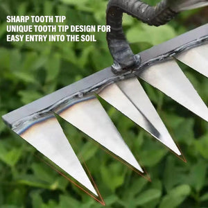 Planet Gates 7 teeth / China Gardening Hoe Weeding Rake Steel Farm Tool Grasping Raking Level Loosen Soil Harrow Clean Leaves Collect Weeds Agricultural Tool