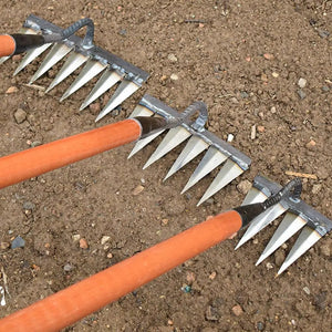 Planet Gates 7 teeth / China Gardening Hoe Weeding Rake Steel Farm Tool Grasping Raking Level Loosen Soil Harrow Clean Leaves Collect Weeds Agricultural Tool