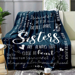 Planet Gates 70*100cm 1PC Soft Flannel Blanket For Sisters Gift Sisters Birthday Christmas Wedding Graduation Gift Blanket For Couch Bed Sofa Office Camping