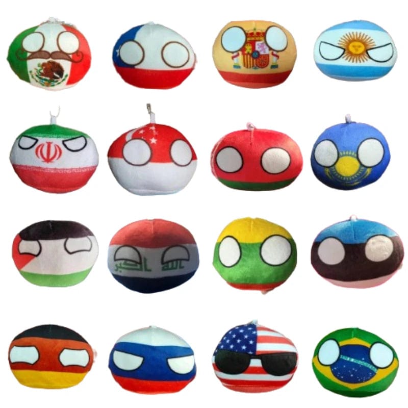 Planet Gates 70 styles Polandball Pendant Country Balls 10cm Country Ball Plush Toys Countryball Stuffed Doll Toy Christmas Gift for Kids