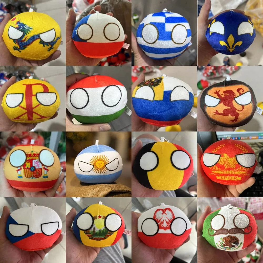 Planet Gates 70 styles Polandball Pendant Country Balls 10cm Country Ball Plush Toys Countryball Stuffed Doll Toy Christmas Gift for Kids