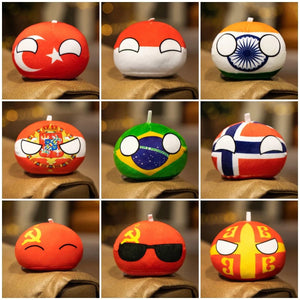 Planet Gates 70 styles Polandball Pendant Country Balls 10cm Country Ball Plush Toys Countryball Stuffed Doll Toy Christmas Gift for Kids