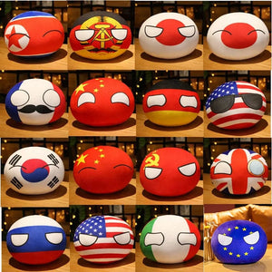 Planet Gates 70 styles Polandball Pendant Country Balls 10cm Country Ball Plush Toys Countryball Stuffed Doll Toy Christmas Gift for Kids