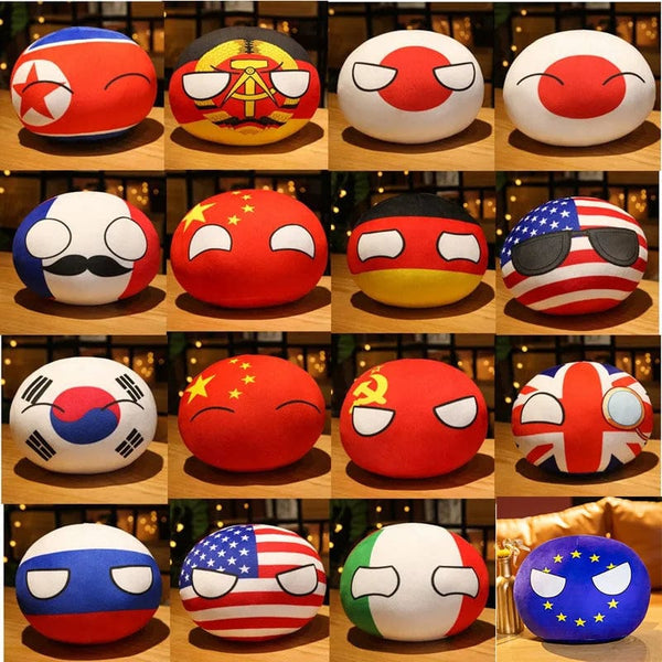 Planet Gates 70 styles Polandball Pendant Country Balls 10cm Country Ball Plush Toys Countryball Stuffed Doll Toy Christmas Gift for Kids