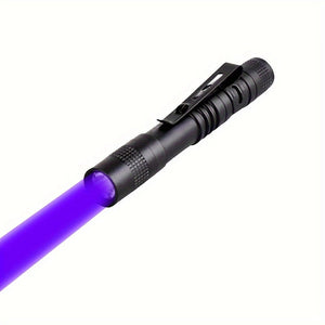 Planet Gates 701*1PC 1/2pcs 395nm UV Black Light Flashlight, Small Portable Pocket Pen Lightsfor Leak, Pet Urine, Hotel Inspection, Dry Stain And Dye Detector Ultraviolet Invisible Ink Torch, Ore Moneyscorpion Detection Lamp
