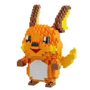 Planet Gates 7074 DIY Pokemon Blocks Small Cartoon Mini Building Block Pikachu Charizard Eevee Mewtwo Anime Assemble Action Model Dolls Toys