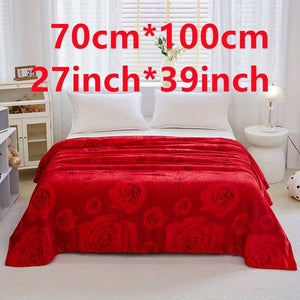 Planet Gates 70cm*100cm/27inch*39inch 1pc Rose Pattern Bed Blanket, Soft Comfortable Blanket For Sofa Office Bed Camping Travelling, Valentine's Day Gift Blanket
