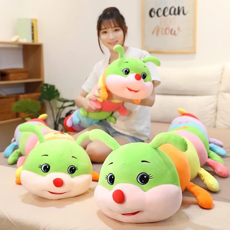 Planet Gates 70cm-110cm Lovely Soft Colorful Caterpillar Plush Toy Pillow Kids Children Stuffed Plush Toys Worm Soft Plush Doll Birthday Gift