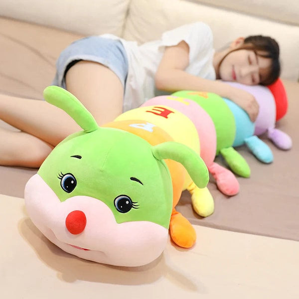 Planet Gates 70cm-110cm Lovely Soft Colorful Caterpillar Plush Toy Pillow Kids Children Stuffed Plush Toys Worm Soft Plush Doll Birthday Gift