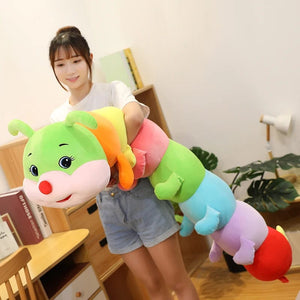 Planet Gates 70cm-110cm Lovely Soft Colorful Caterpillar Plush Toy Pillow Kids Children Stuffed Plush Toys Worm Soft Plush Doll Birthday Gift