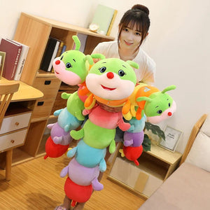 Planet Gates 70cm-110cm Lovely Soft Colorful Caterpillar Plush Toy Pillow Kids Children Stuffed Plush Toys Worm Soft Plush Doll Birthday Gift