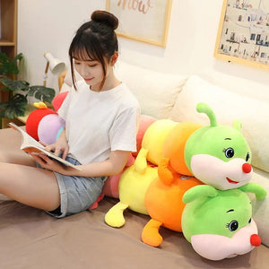 Planet Gates 70cm-110cm Lovely Soft Colorful Caterpillar Plush Toy Pillow Kids Children Stuffed Plush Toys Worm Soft Plush Doll Birthday Gift