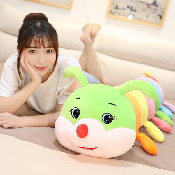 Planet Gates 70cm-110cm Lovely Soft Colorful Caterpillar Plush Toy Pillow Kids Children Stuffed Plush Toys Worm Soft Plush Doll Birthday Gift