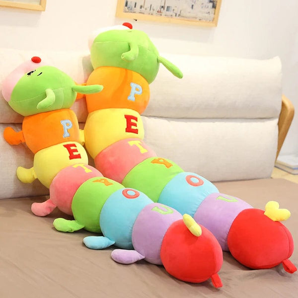 Planet Gates 70cm-110cm Lovely Soft Colorful Caterpillar Plush Toy Pillow Kids Children Stuffed Plush Toys Worm Soft Plush Doll Birthday Gift