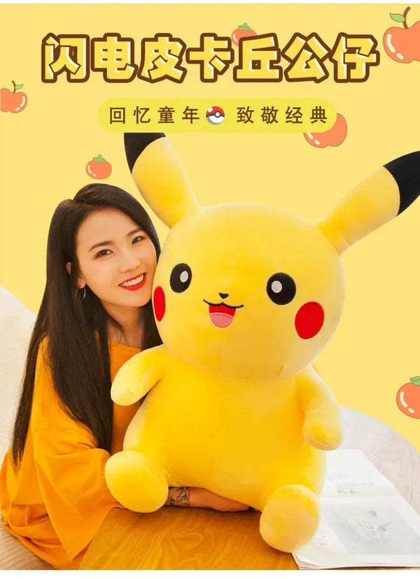 Planet Gates 70cm Big Size Pokemon Pikachu Plush Stuffed Animal Cartoon Anime Pillow Dolls Christmas Birthday Gifts Kids Plushies