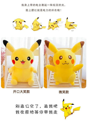 Planet Gates 70cm Big Size Pokemon Pikachu Plush Stuffed Animal Cartoon Anime Pillow Dolls Christmas Birthday Gifts Kids Plushies