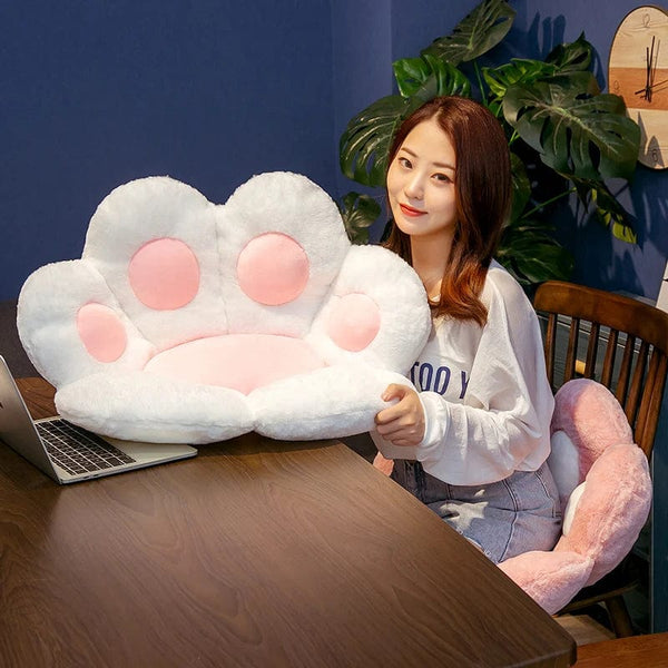Planet Gates 70cm  Kawaii Plush Bear Paw Mat Cute Animal Bear Cat Foot Pillow Heart Plush Cushion Stuffed Soft Toys for Home Decor Gifts