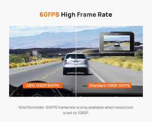 Planet Gates 70mai 4K Dash Cam A810 Ultra HD Built-in GPS ADAS Auto Record 150FOV Motion Detection 70mai A810 4G Car DVR Support Rear Cam