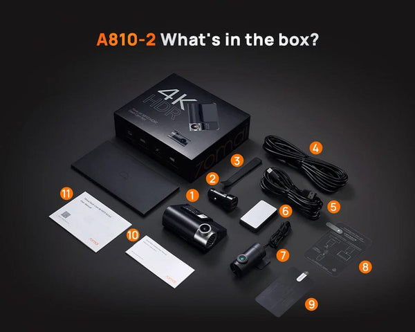 Planet Gates 70mai 4K Dash Cam A810 Ultra HD Built-in GPS ADAS Auto Record 150FOV Motion Detection 70mai A810 4G Car DVR Support Rear Cam