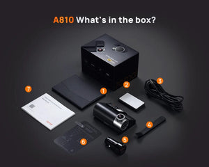 Planet Gates 70mai 4K Dash Cam A810 Ultra HD Built-in GPS ADAS Auto Record 150FOV Motion Detection 70mai A810 4G Car DVR Support Rear Cam