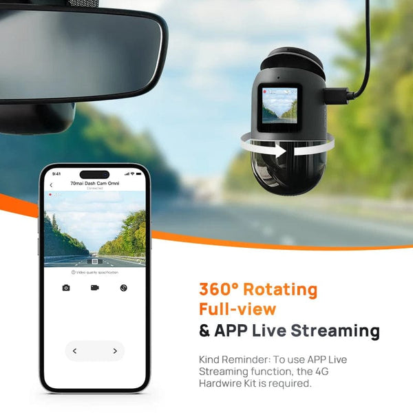 Planet Gates 70mai Dash Cam Omni X200 360° Full View Built-in GPS ADAS 70mai Car DVR X200 Camera 24H Parking Monitor eMMC Storage AI Motion