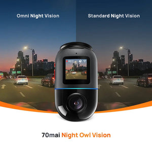 Planet Gates 70mai Dash Cam Omni X200 360° Full View Built-in GPS ADAS 70mai Car DVR X200 Camera 24H Parking Monitor eMMC Storage AI Motion