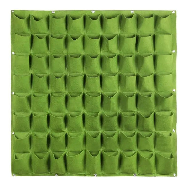 Planet Gates 72 Pockets 1pc Vertical Wall Garden Planter, Wall Hanging Planting Plant Grow Bags For Garden Indoor Outdoor Green