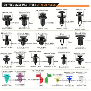 Planet Gates 725pcs 725pcs Auto Fastener Clips Car Body Push Retainer Pin Rivet Bumper Door Trim Panel Retainer Fastener Kit Auto Removal Tool