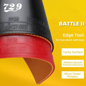 Planet Gates 729 Friendship Battle 2 Gold Table Tennis Rubber Tacky Professional Pimples-in Ping Pong Rubber for Intermediate and Advanced