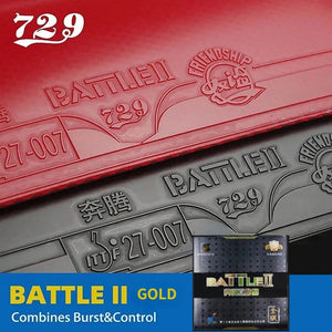Planet Gates 729 Friendship Battle 2 Gold Table Tennis Rubber Tacky Professional Pimples-in Ping Pong Rubber for Intermediate and Advanced