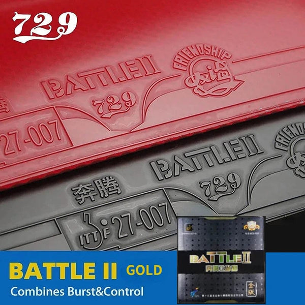 Planet Gates 729 Friendship Battle 2 Gold Table Tennis Rubber Tacky Professional Pimples-in Ping Pong Rubber for Intermediate and Advanced